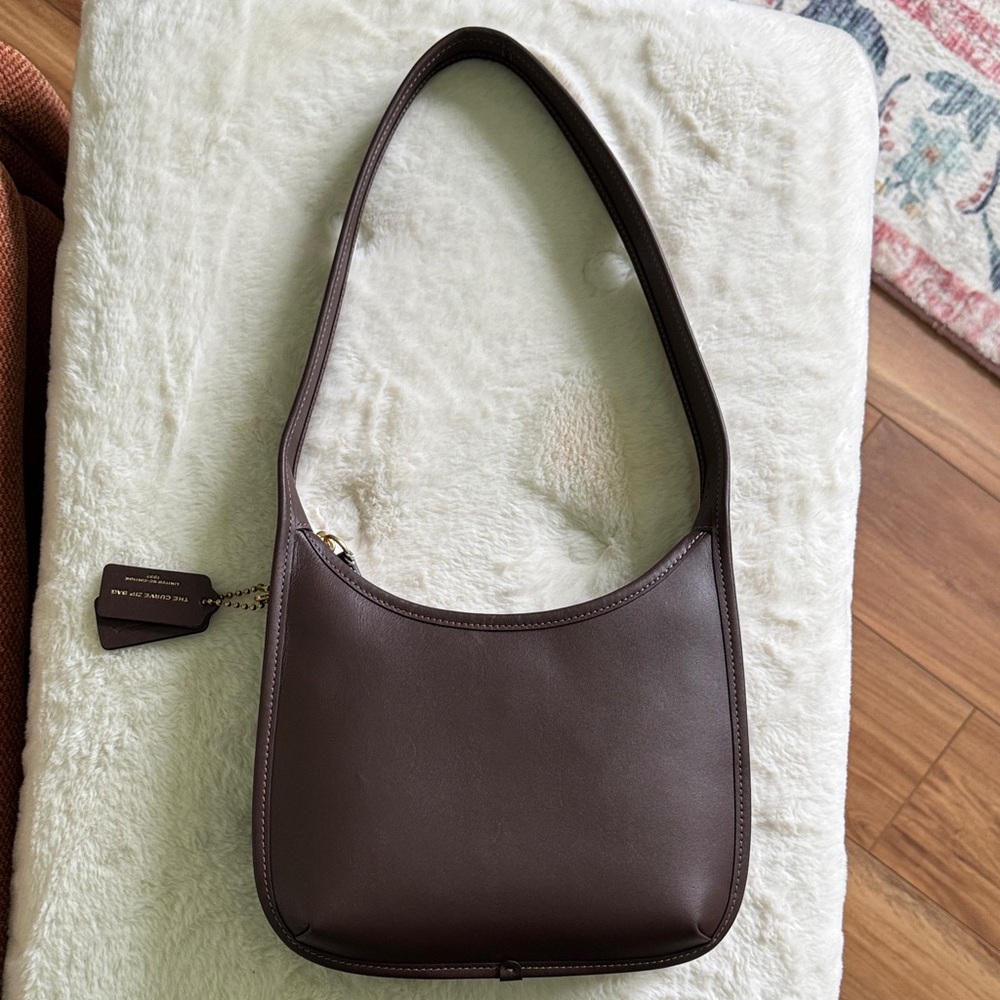 Coach Curve Zip Maple Shoulder Bag Purse - Picture 4 of 8